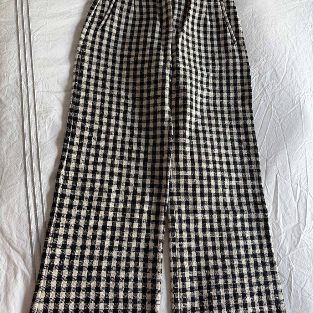 Sezane Martin crop trousers in black and ecru gingham pattern 2/34 - Picture 5 of 9